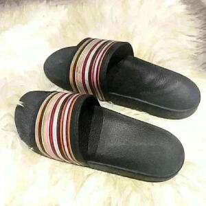 Paul Smith Black Stripe Ruben Men's Slides Flip Flops - size  9 (fits like 8)